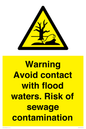 WH10107: Warning Avoid contact with flood waters. Risk of sewage contamination
