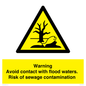WH10107: Warning Avoid contact with flood waters. Risk of sewage contamination