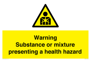 WH7801: Warning Substance or mixture presenting a health hazard