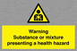 WH7801: Warning Substance or mixture presenting a health hazard