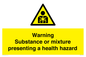 WH7801: Warning Substance or mixture presenting a health hazard
