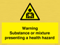 WH7801: Warning Substance or mixture presenting a health hazard