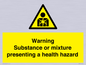 WH7801: Warning Substance or mixture presenting a health hazard