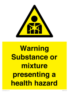 WH7801: Warning Substance or mixture presenting a health hazard
