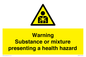 WH7801: Warning Substance or mixture presenting a health hazard
