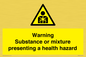 WH7801: Warning Substance or mixture presenting a health hazard