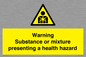 WH7801: Warning Substance or mixture presenting a health hazard
