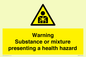 WH7801: Warning Substance or mixture presenting a health hazard