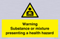 WH7801: Warning Substance or mixture presenting a health hazard