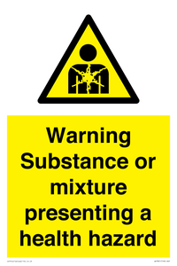 WH7801: Warning Substance or mixture presenting a health hazard