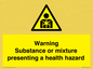WH7801: Warning Substance or mixture presenting a health hazard