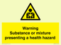 WH7801: Warning Substance or mixture presenting a health hazard