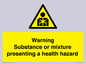 WH7801: Warning Substance or mixture presenting a health hazard