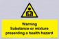 WH7801: Warning Substance or mixture presenting a health hazard