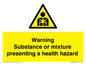 WH7801: Warning Substance or mixture presenting a health hazard