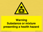 WH7801: Warning Substance or mixture presenting a health hazard
