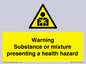 WH7801: Warning Substance or mixture presenting a health hazard