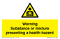 WH7801: Warning Substance or mixture presenting a health hazard