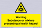 WH7801: Warning Substance or mixture presenting a health hazard