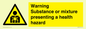 WH7801: Warning Substance or mixture presenting a health hazard