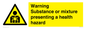 WH7801: Warning Substance or mixture presenting a health hazard