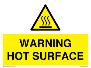 WK10268: WARNING HOT SURFACE