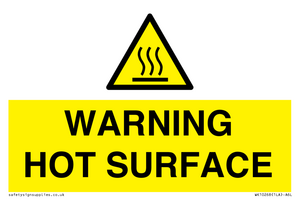 WK10268: WARNING HOT SURFACE