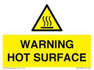 WK10268: WARNING HOT SURFACE
