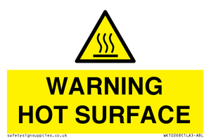 WK10268: WARNING HOT SURFACE