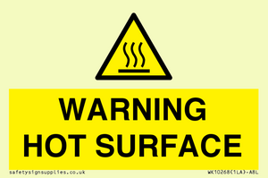 WK10268: WARNING HOT SURFACE