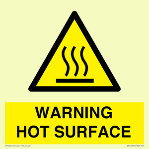 WK10268: WARNING HOT SURFACE