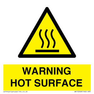 WK10268: WARNING HOT SURFACE