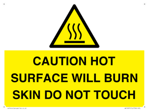WK12631: CAUTION HOT SURFACE WILL BURN SKIN DO NOT TOUCH