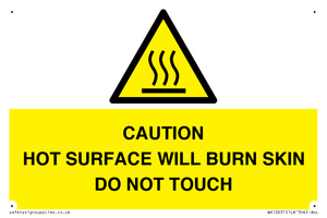 WK12631: CAUTION HOT SURFACE WILL BURN SKIN DO NOT TOUCH