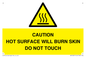 WK12631: CAUTION HOT SURFACE WILL BURN SKIN DO NOT TOUCH