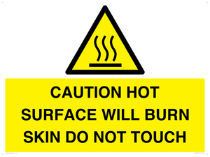 WK12631: CAUTION HOT SURFACE WILL BURN SKIN DO NOT TOUCH