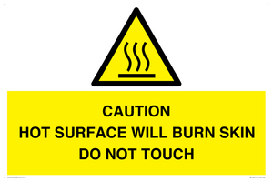 WK12631: CAUTION HOT SURFACE WILL BURN SKIN DO NOT TOUCH