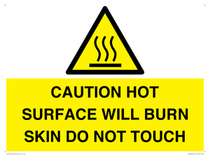 WK12631: CAUTION HOT SURFACE WILL BURN SKIN DO NOT TOUCH