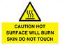WK12631: CAUTION HOT SURFACE WILL BURN SKIN DO NOT TOUCH