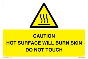 WK12631: CAUTION HOT SURFACE WILL BURN SKIN DO NOT TOUCH