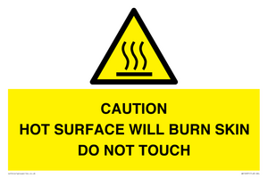 WK12631: CAUTION HOT SURFACE WILL BURN SKIN DO NOT TOUCH