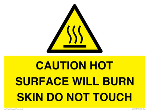 WK12631: CAUTION HOT SURFACE WILL BURN SKIN DO NOT TOUCH