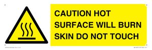 WK12631: CAUTION HOT SURFACE WILL BURN SKIN DO NOT TOUCH