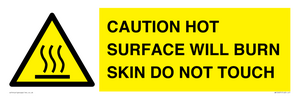 WK12631: CAUTION HOT SURFACE WILL BURN SKIN DO NOT TOUCH