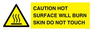 WK12631: CAUTION HOT SURFACE WILL BURN SKIN DO NOT TOUCH