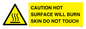 WK12631: CAUTION HOT SURFACE WILL BURN SKIN DO NOT TOUCH