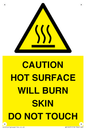 WK12631: CAUTION HOT SURFACE WILL BURN SKIN DO NOT TOUCH