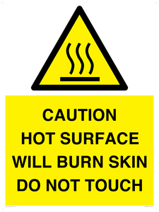 WK12631: CAUTION HOT SURFACE WILL BURN SKIN DO NOT TOUCH