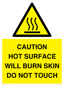 WK12631: CAUTION HOT SURFACE WILL BURN SKIN DO NOT TOUCH