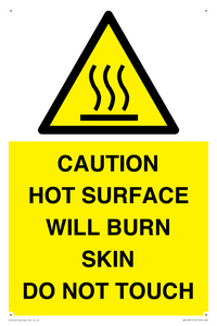 WK12631: CAUTION HOT SURFACE WILL BURN SKIN DO NOT TOUCH